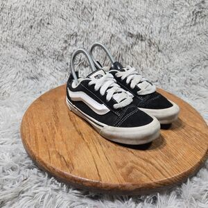 Vans Knu-Skool Kids Size 13.5 Black/True White Y2K Style Skate Sneakers 751505